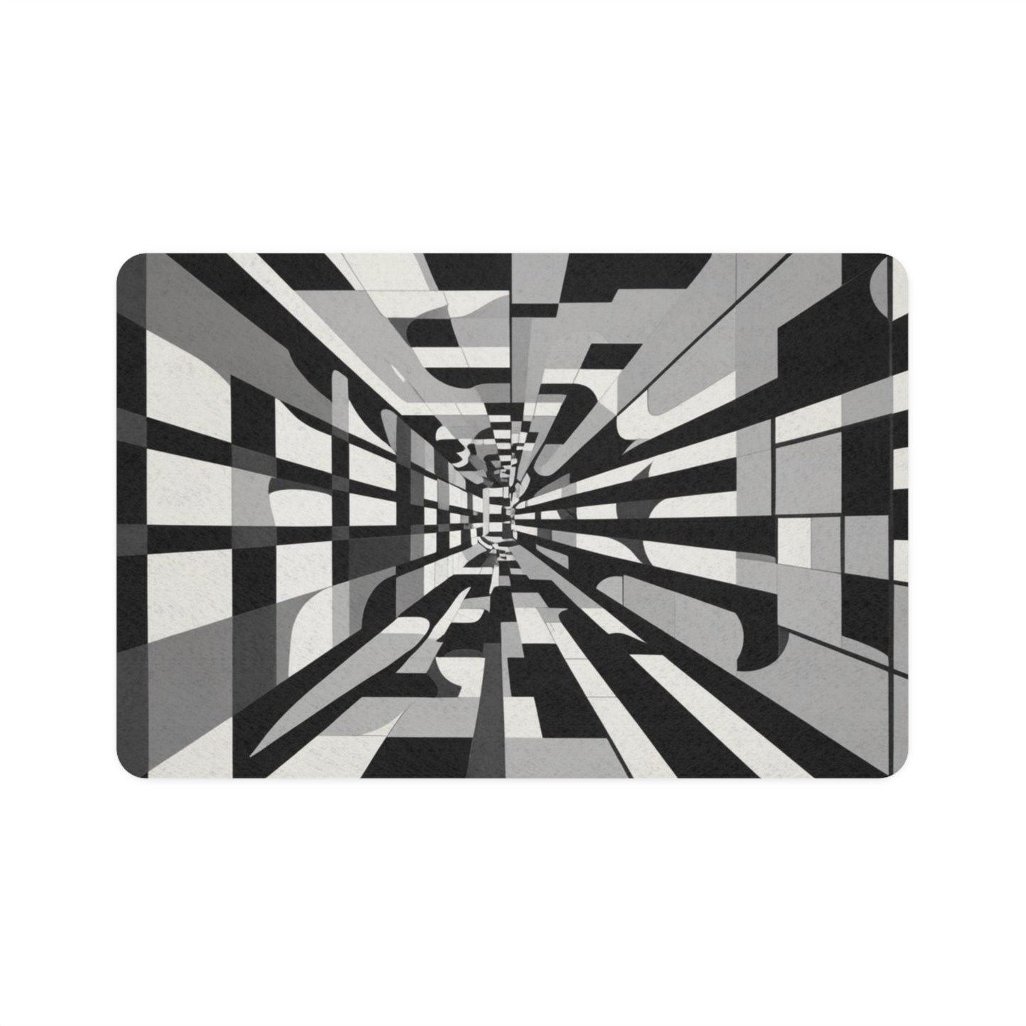 Pet Food Mat (12x18) - Optical Illusion