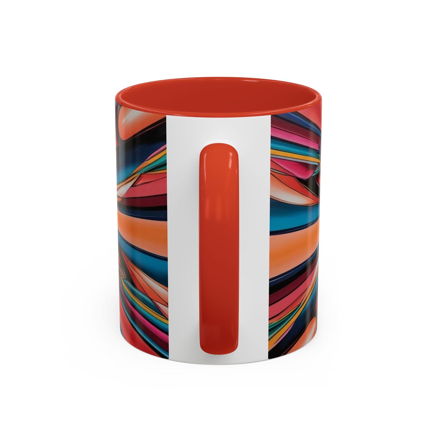 Optical Illusion Accent Mug – Ceramic Coffee Cup