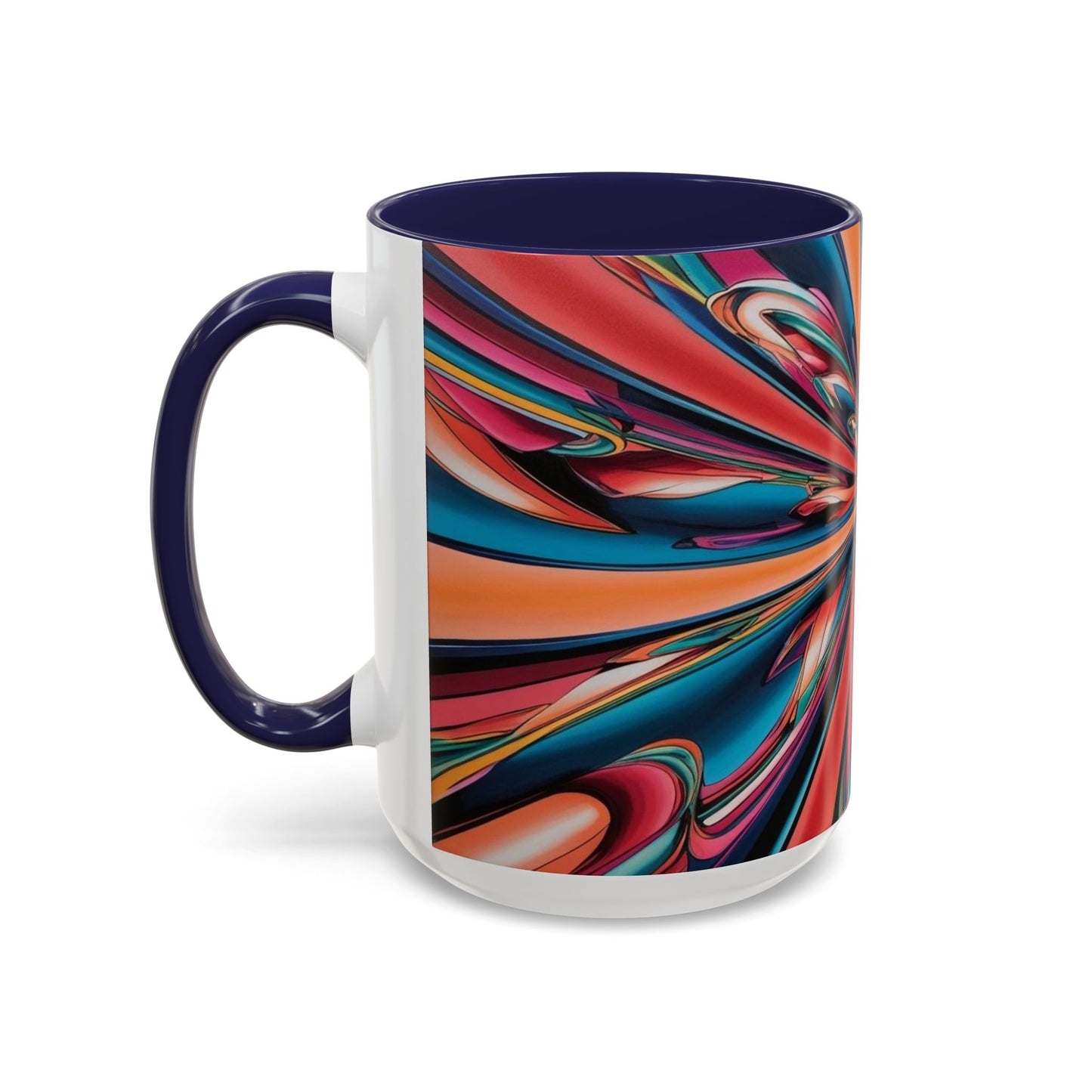 Optical Illusion Accent Mug – Ceramic Coffee Cup