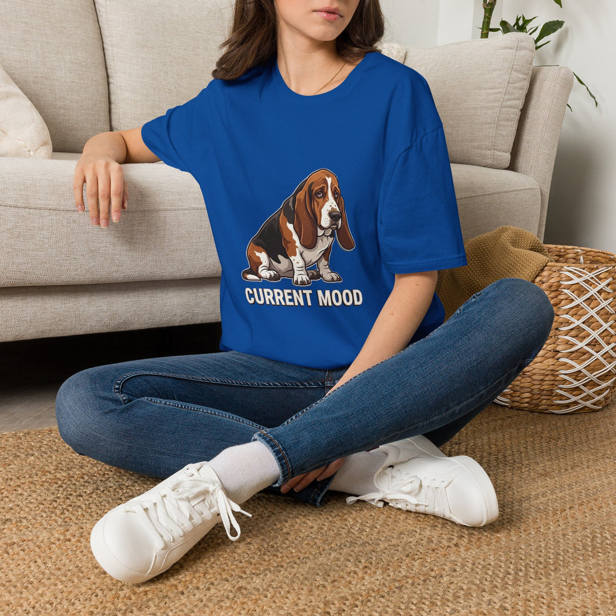 Basset Hound Current Mood Tee Shirt