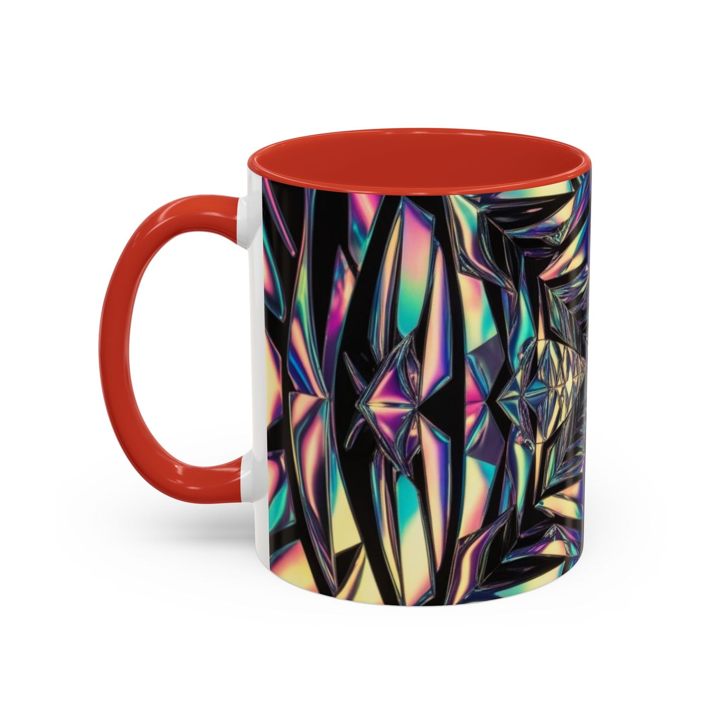 Optical Illusion Accent Mug – Ceramic Coffee Cup