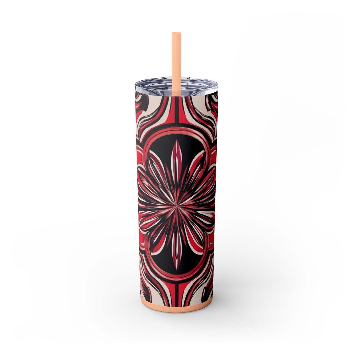 Optical Illusion Skinny Tumbler with Straw, 20oz