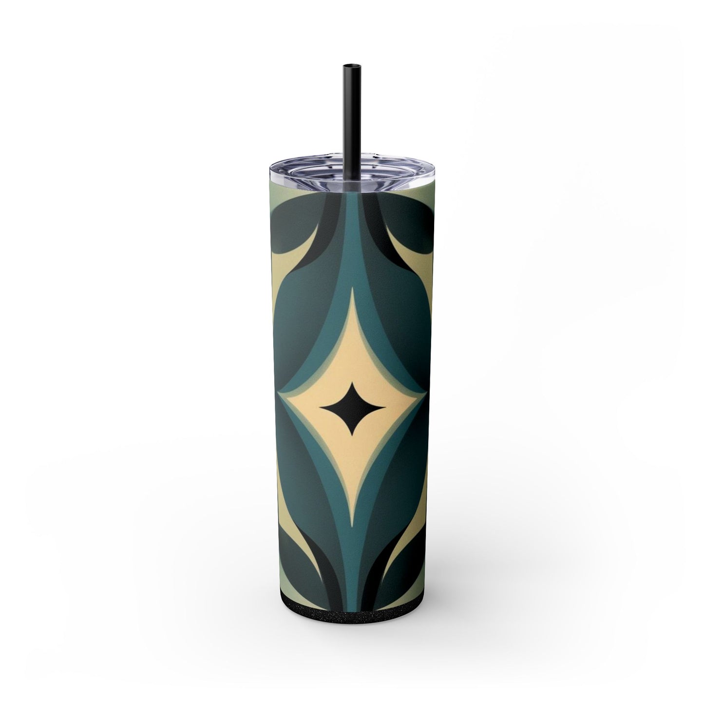 Optical Illusion Skinny Tumbler with Straw, 20oz