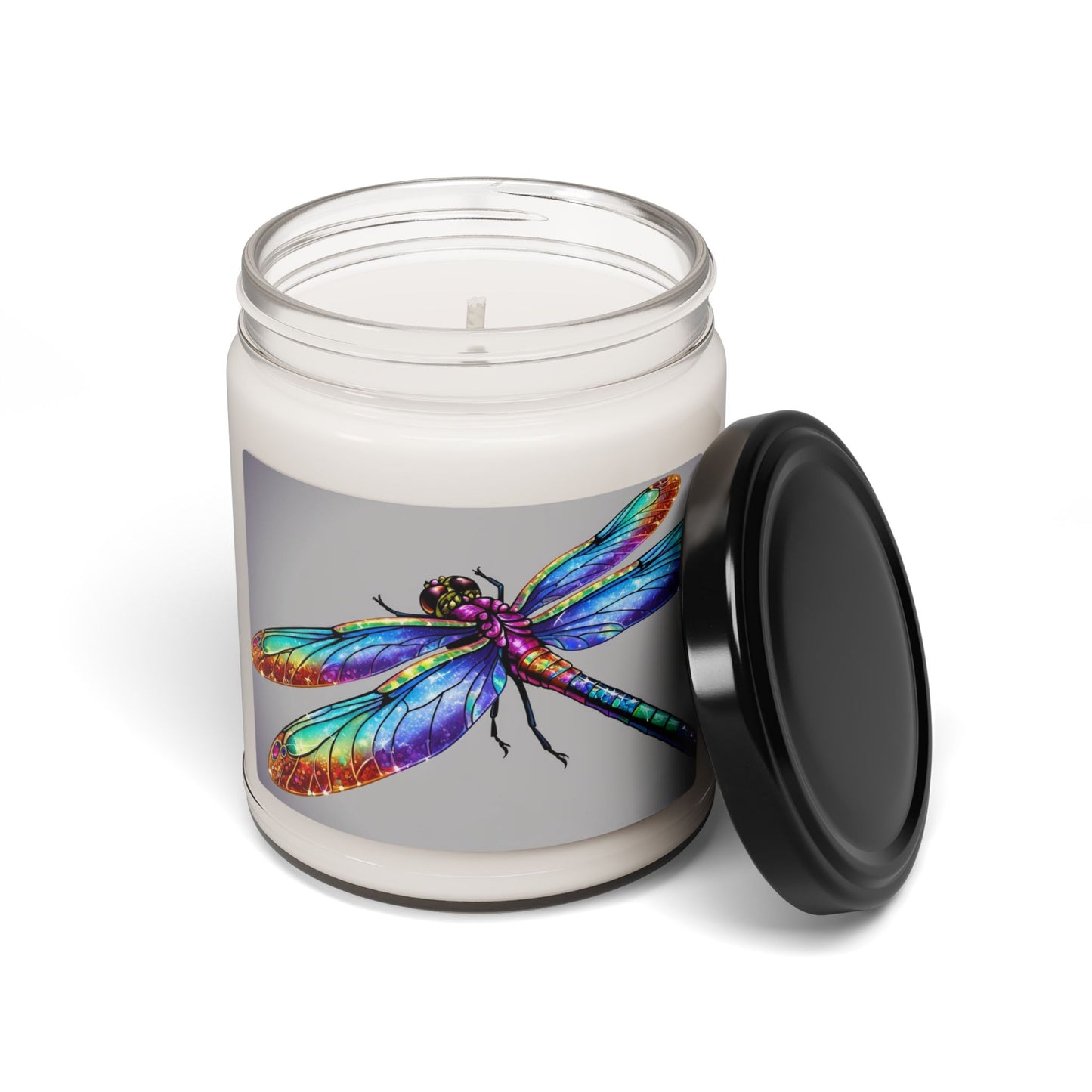Glittery Psychedelic Dragonfly- Scented Soy Candle, 9oz