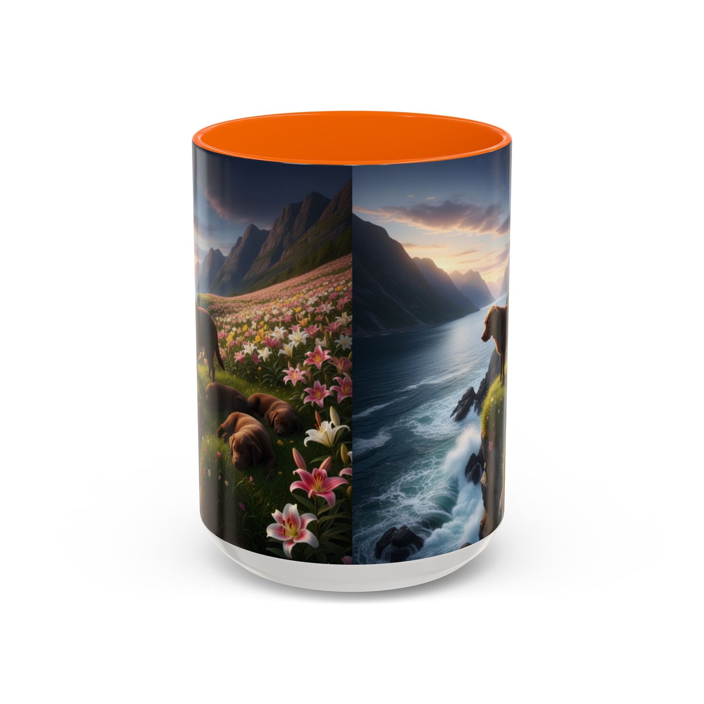 Chocolate Labrador Retriever Accent Mug – Ceramic Coffee Cup