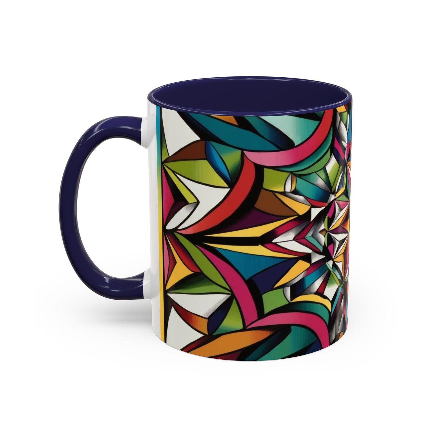 Optical Illusion Accent Mug – Ceramic Coffee Cup
