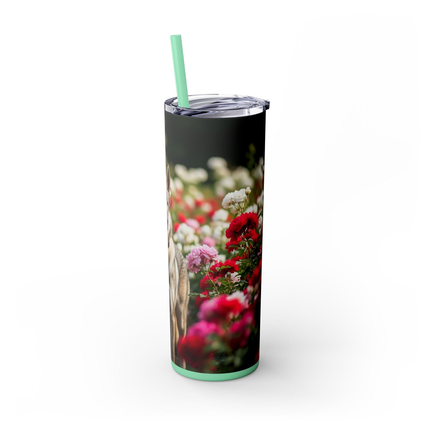 Skinny Tumbler with Straw – 20 oz Stainless Steel Cup