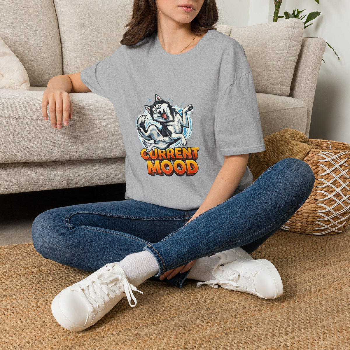 Siberian Husky Current Mood Tee Shirt