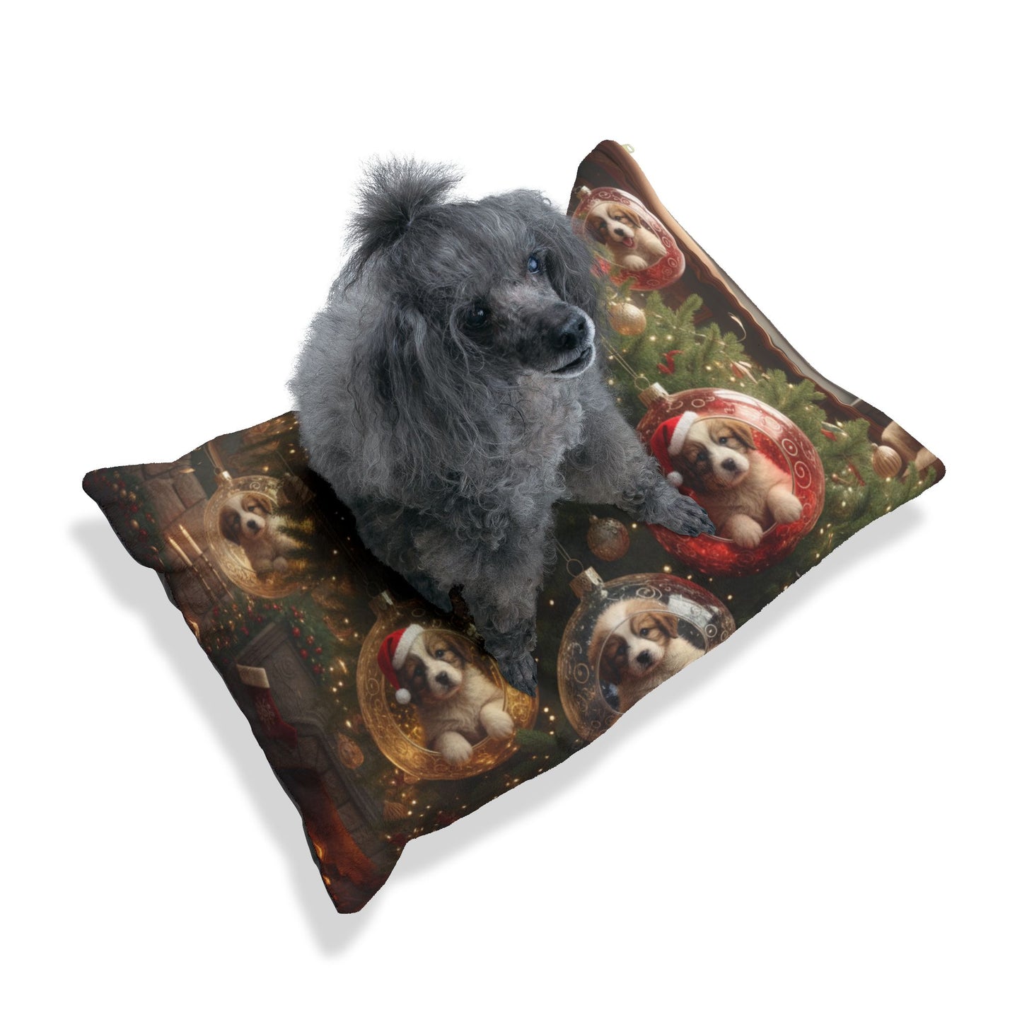 Christmas Puppy Ornament Pet Bed