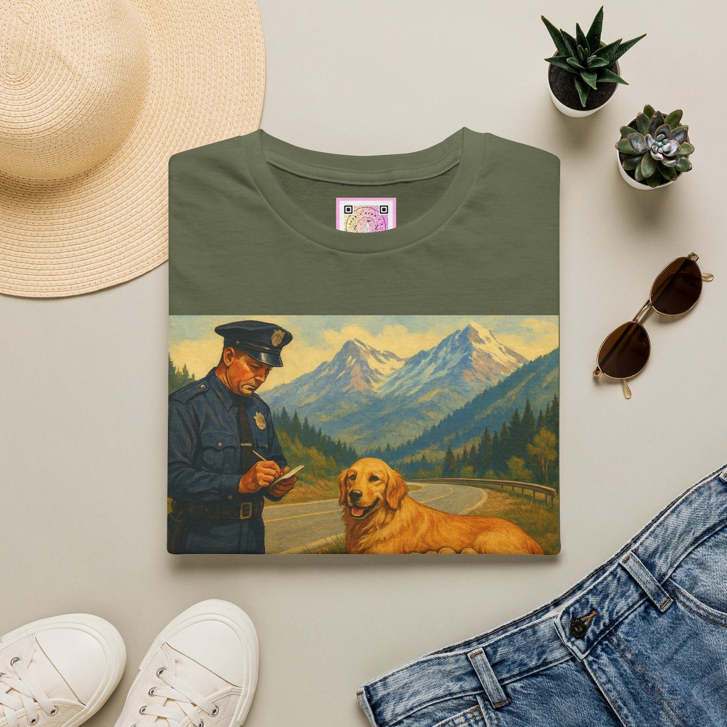 "Arrested for Littering" Retro Tee Shirt