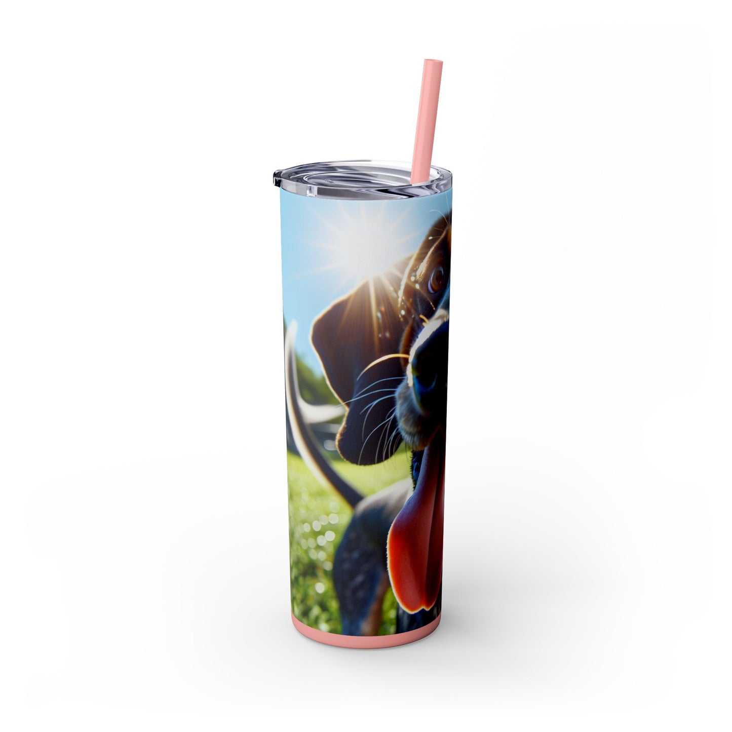 Bluetick Coonhound Tumbler with Straw, 20oz