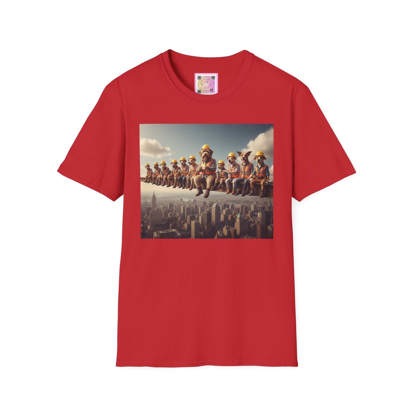 Canine Canvas Collection: Lunch atop a Skyscraper Homage Tee Shirt
