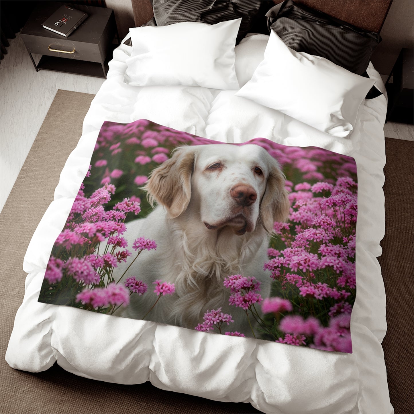 Clumber Spaniel Sweatshirt Blanket