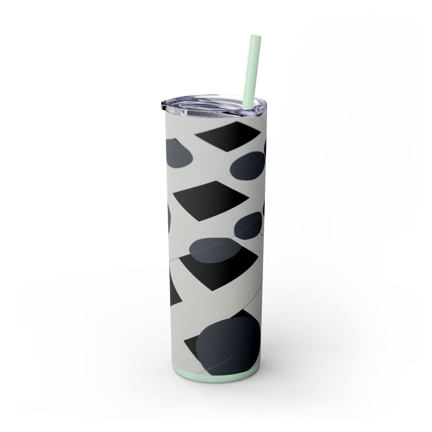 Optical Illusion Skinny Tumbler with Straw, 20oz