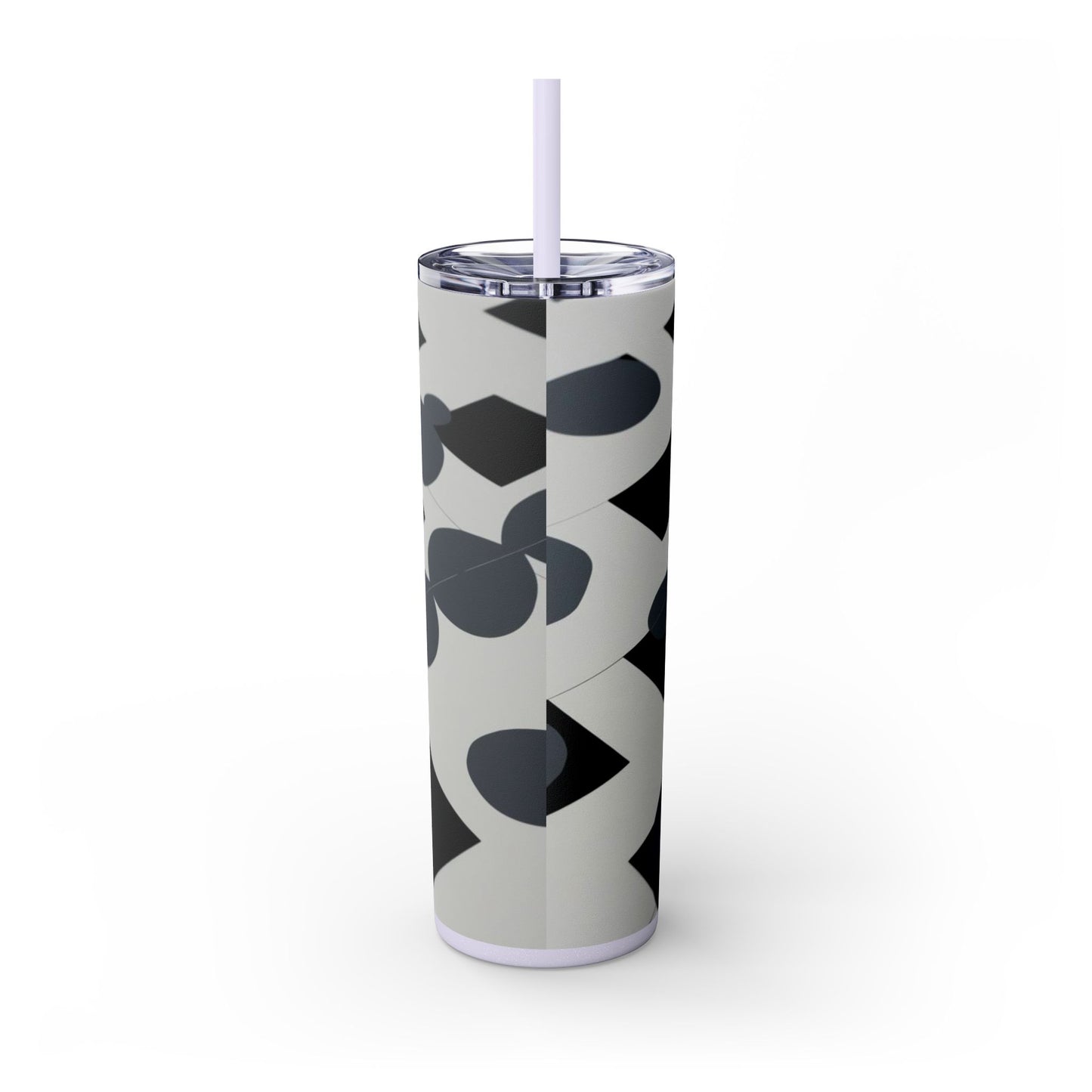 Optical Illusion Skinny Tumbler with Straw, 20oz