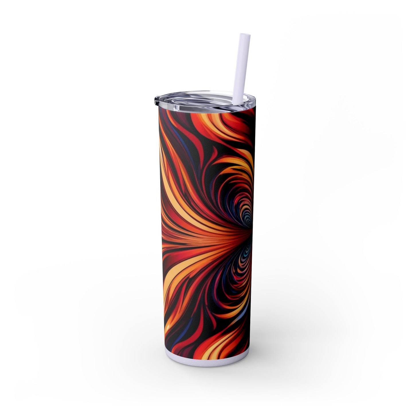 Optical Illusion Skinny Tumbler with Straw, 20oz