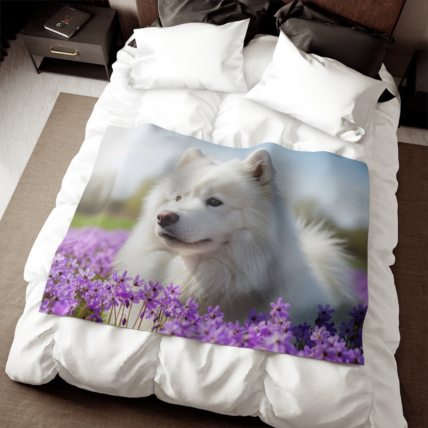 Samoyed Sweatshirt Blanket