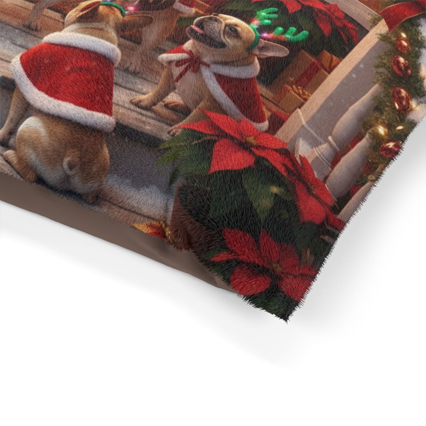 French Bulldogs Holiday Caroling Pet Bed