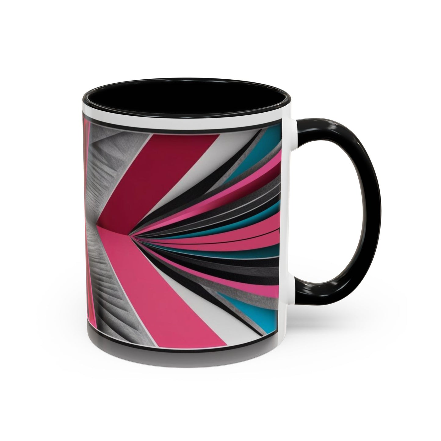 Optical Illusion Accent Mug – Ceramic Coffee Cup