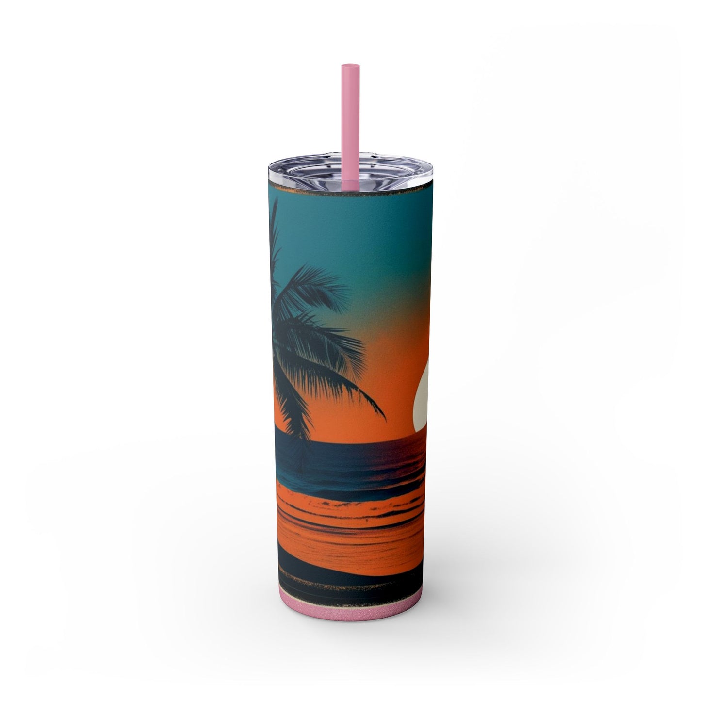 Brilliant Sunrise Skinny Tumbler with Straw, 20oz