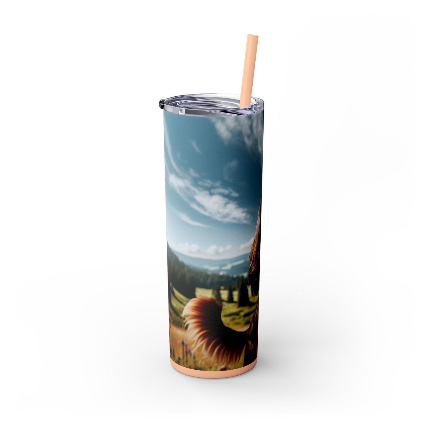 Skinny Tumbler with Straw – 20 oz Stainless Steel Cup