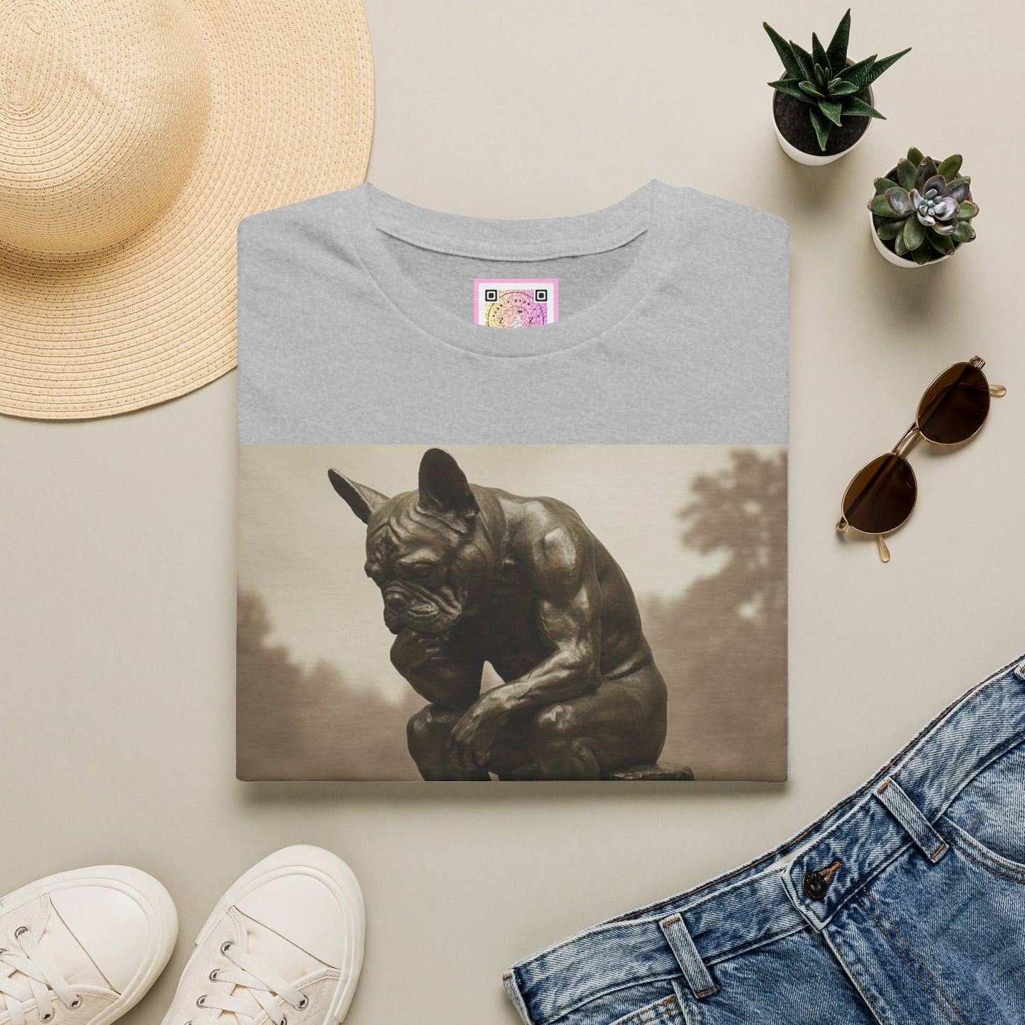 Canine Canvas Collection: Rodin Homage Tee Shirt