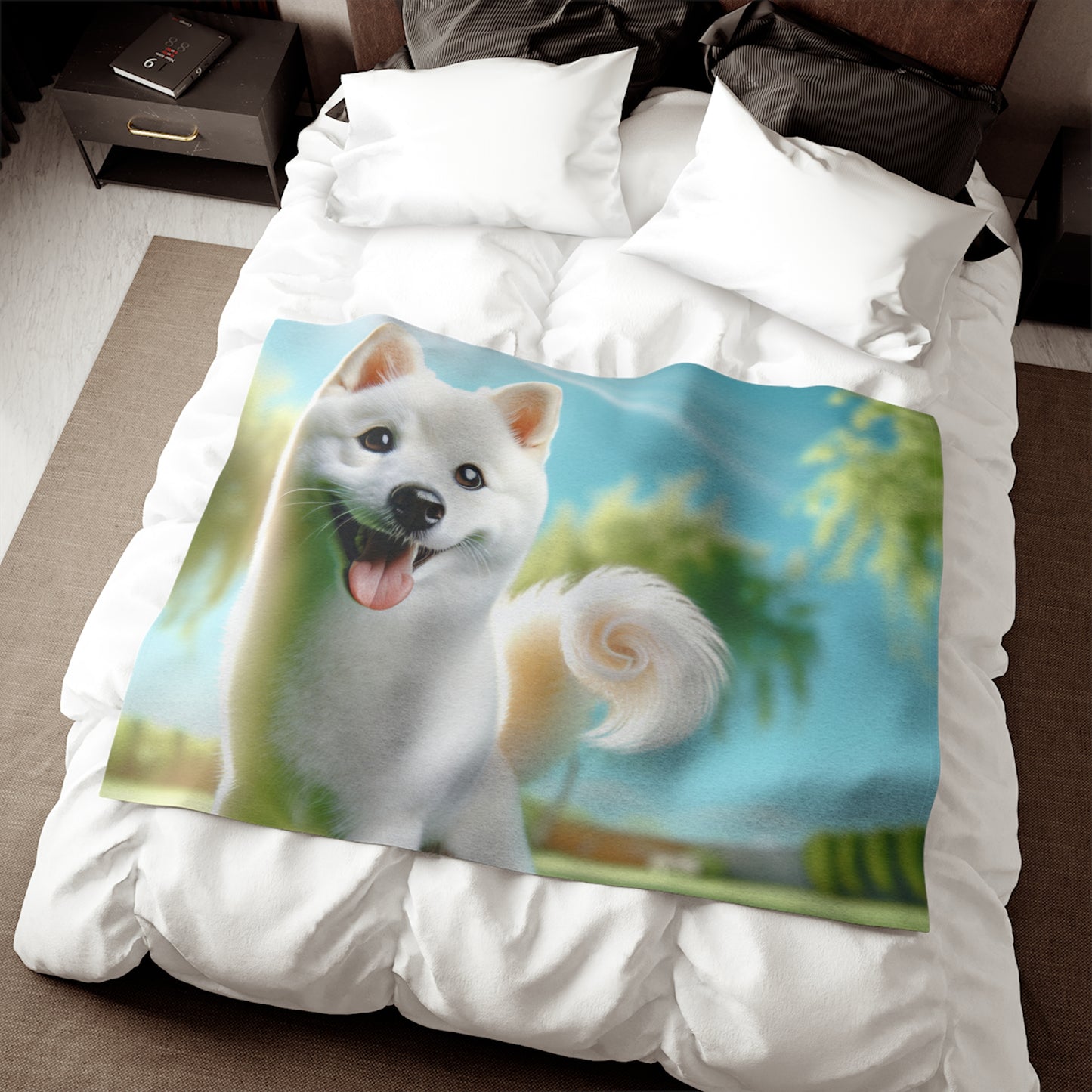 Kishu Ken Sweatshirt Blanket