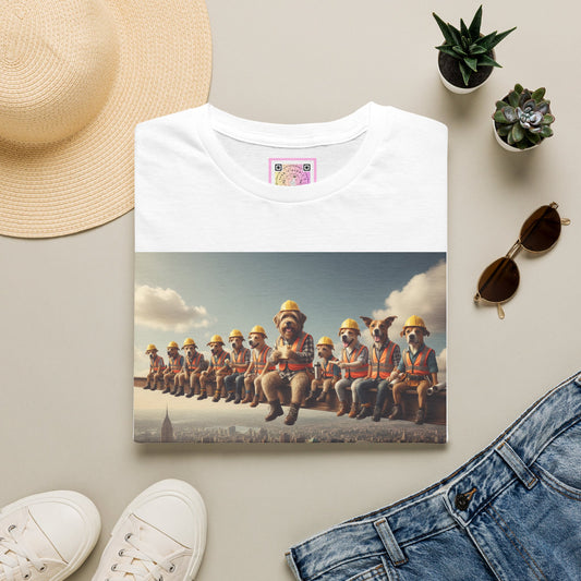 Canine Canvas Collection: Lunch atop a Skyscraper Homage Tee Shirt