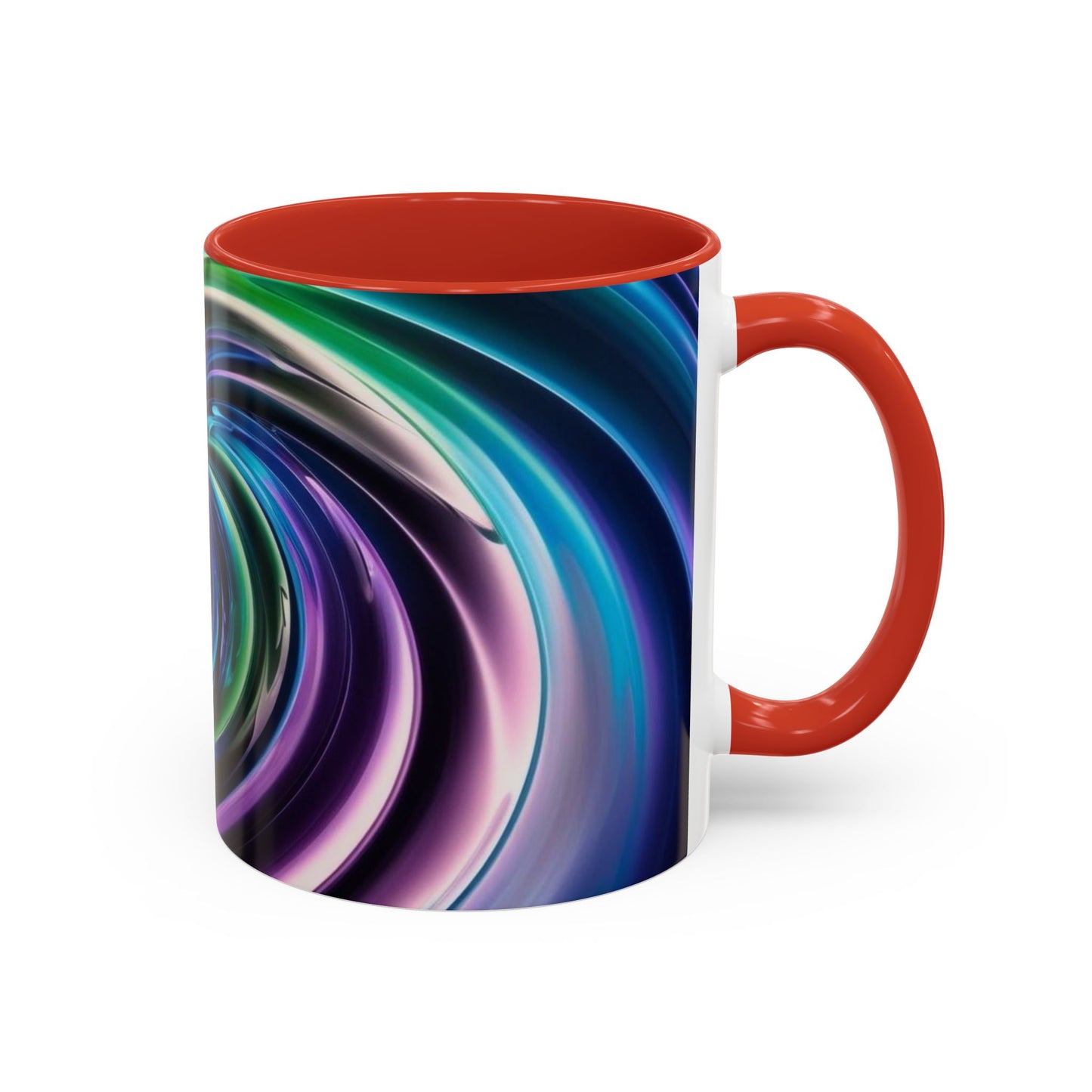 Optical Illusion Accent Mug – Ceramic Coffee Cup