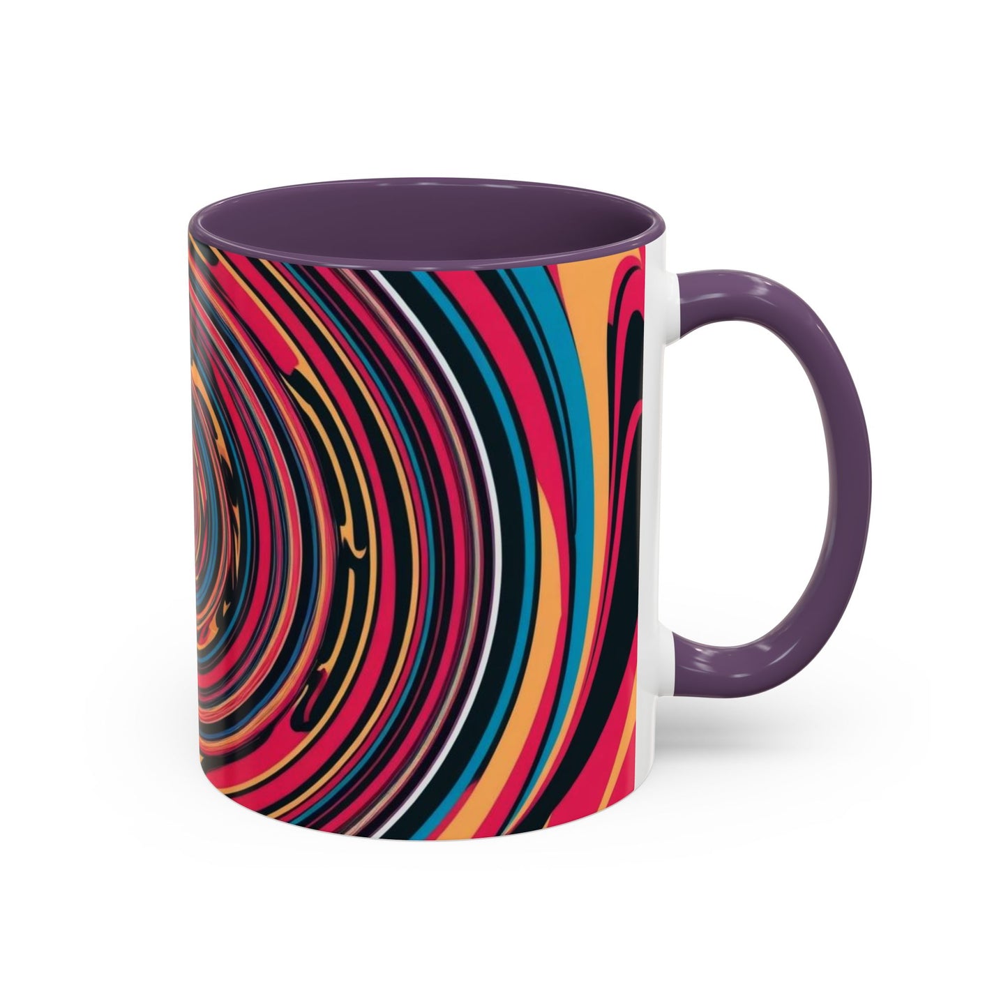 Optical Illusion Accent Mug – Ceramic Coffee Cup