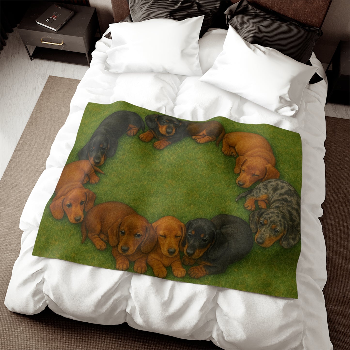 Dachshund puppies Sweatshirt Blanket