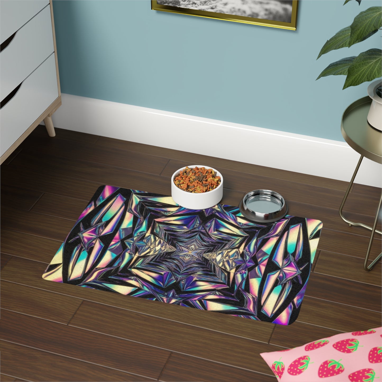 Pet Food Mat (12x18) - Optical Illusion