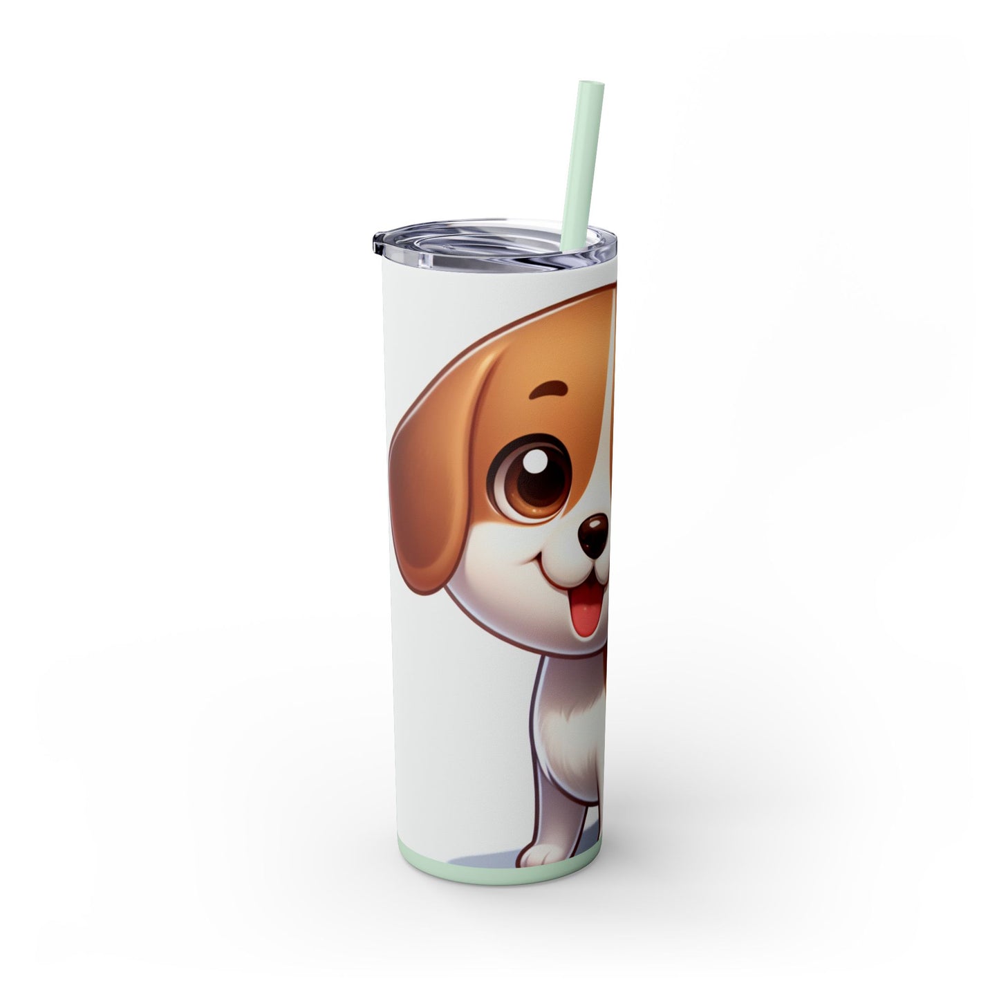 Beagle Skinny Tumbler with Straw, 20oz