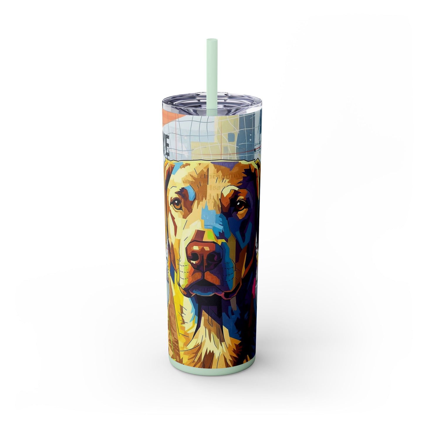 Skinny Tumbler with Straw – 20 oz Stainless Steel Cup