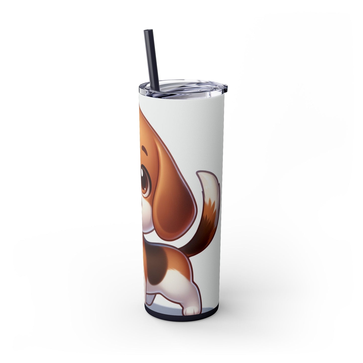Beagle Skinny Tumbler with Straw, 20oz