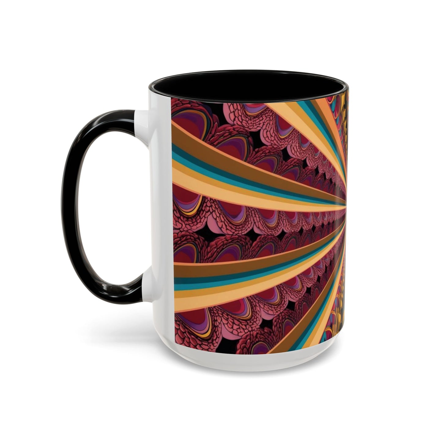Optical Illusion Accent Mug – Ceramic Coffee Cup