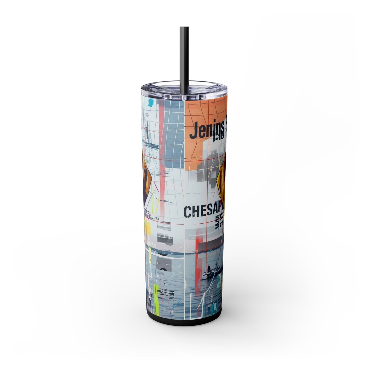 Skinny Tumbler with Straw – 20 oz Stainless Steel Cup