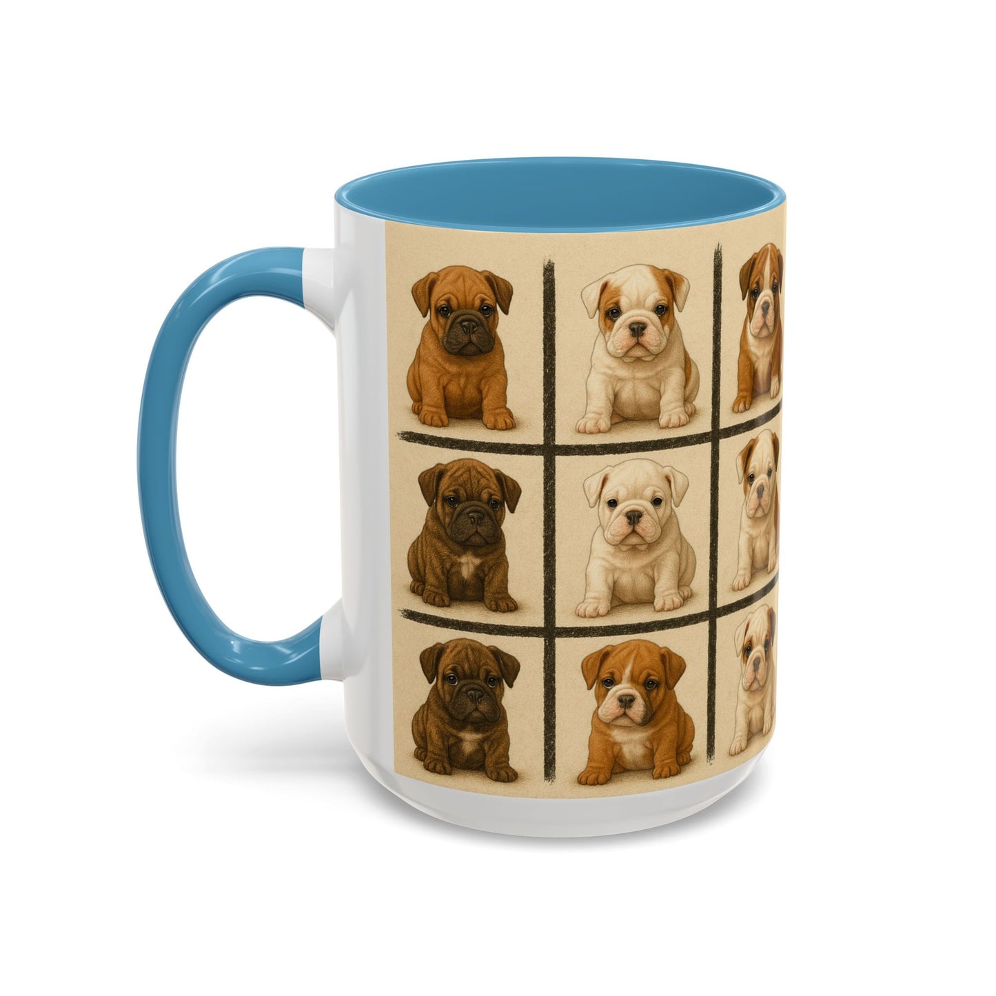 Bulldog puppies Accent Coffee Mug - Perfect Gift for Dog Lovers