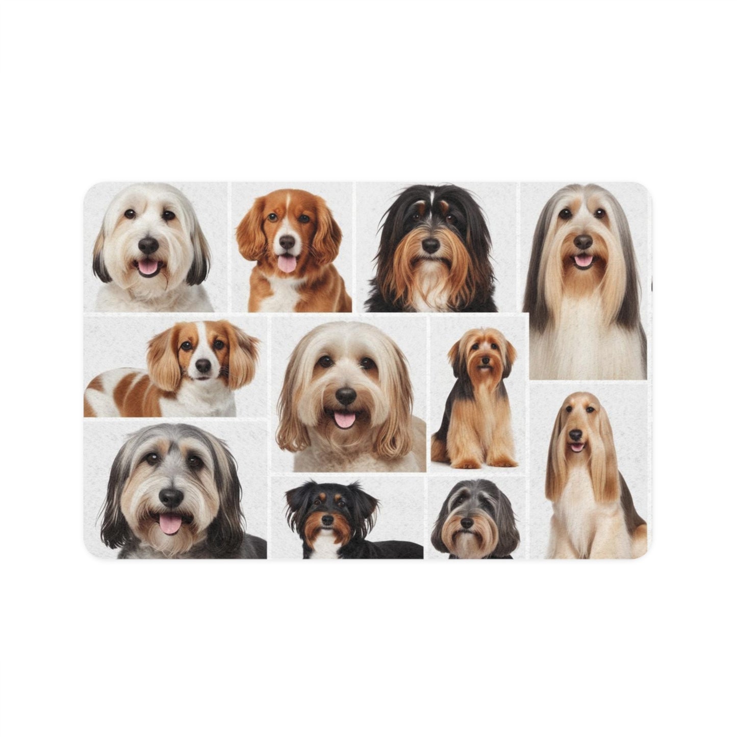 Pet Food Mat (12x18) - Longhaired Dogs