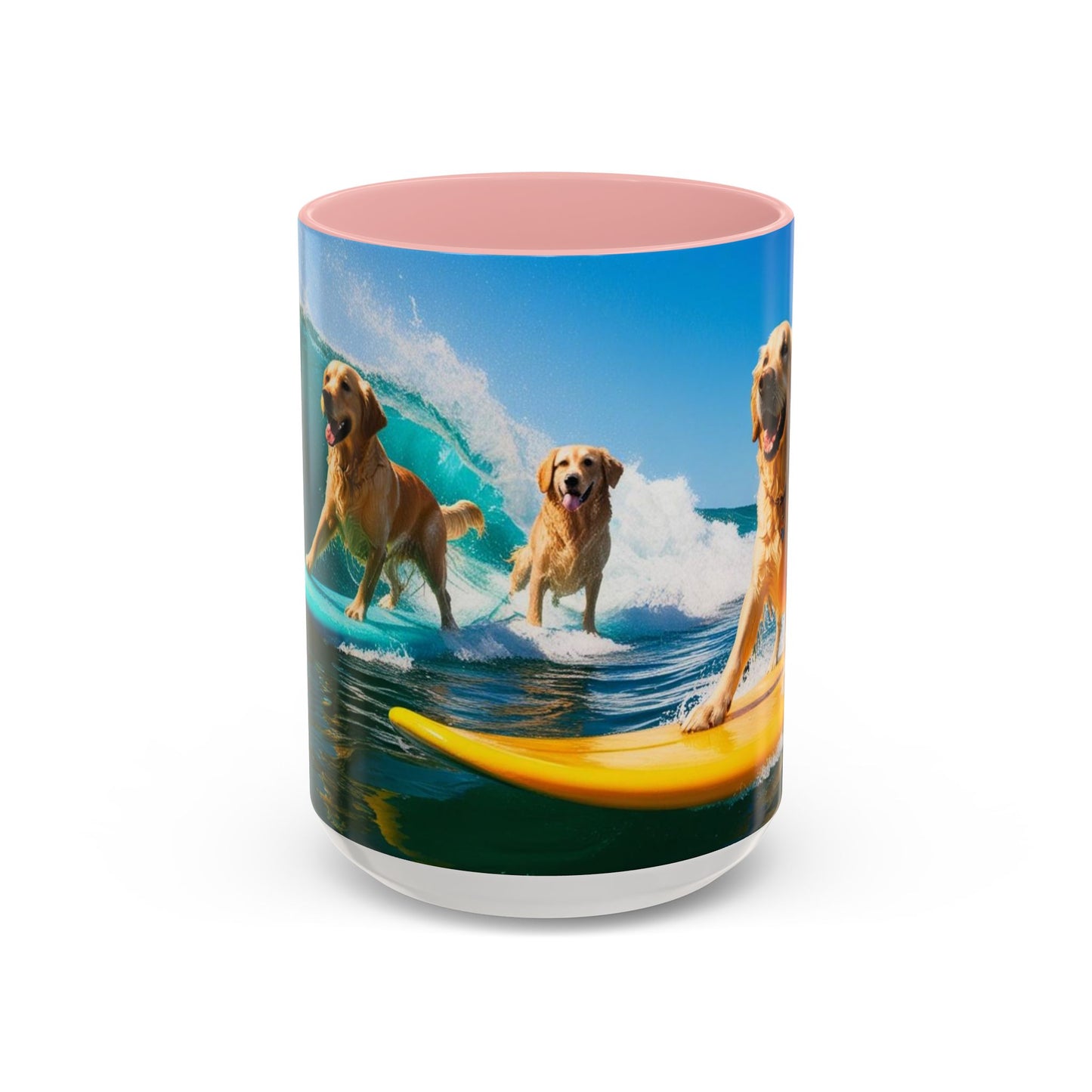 Mug à café Surf Dogs Accent - Cadeau idéal pour les amoureux des chiens