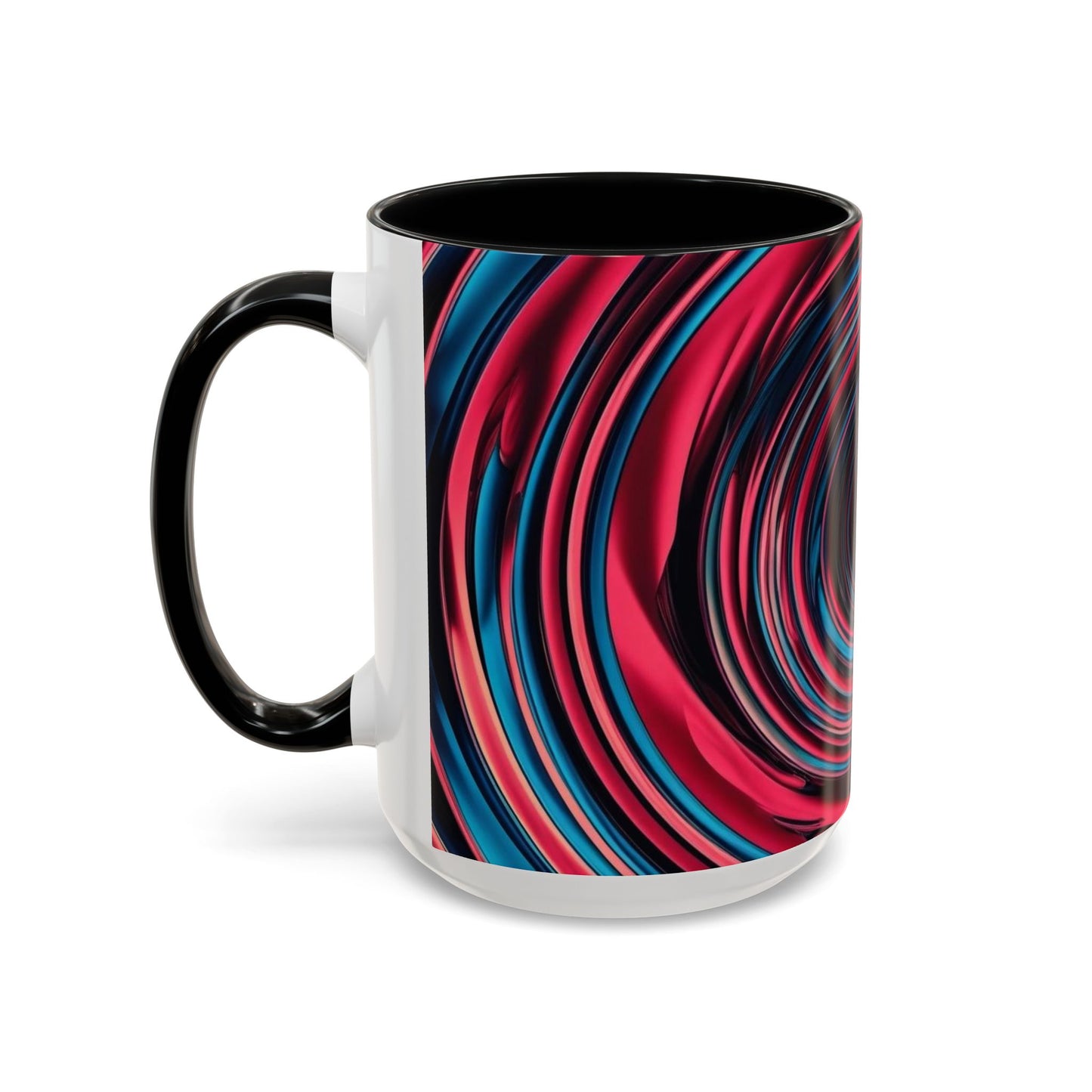 Optical Illusion Accent Mug – Ceramic Coffee Cup