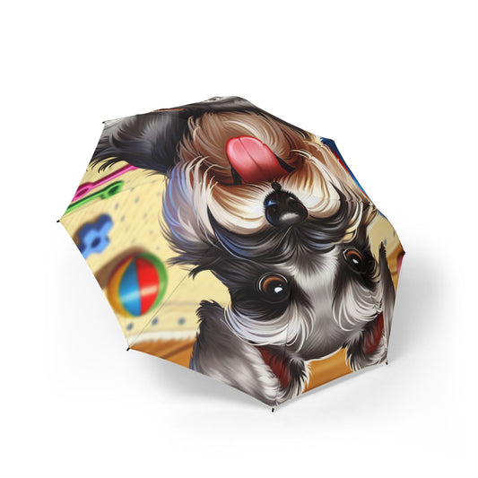Miniature Schnauzer Semi-Automatic Foldable Umbrella