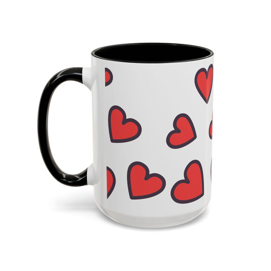 Hearts Accent Coffee Mug - Perfect Gift for Dog Lovers