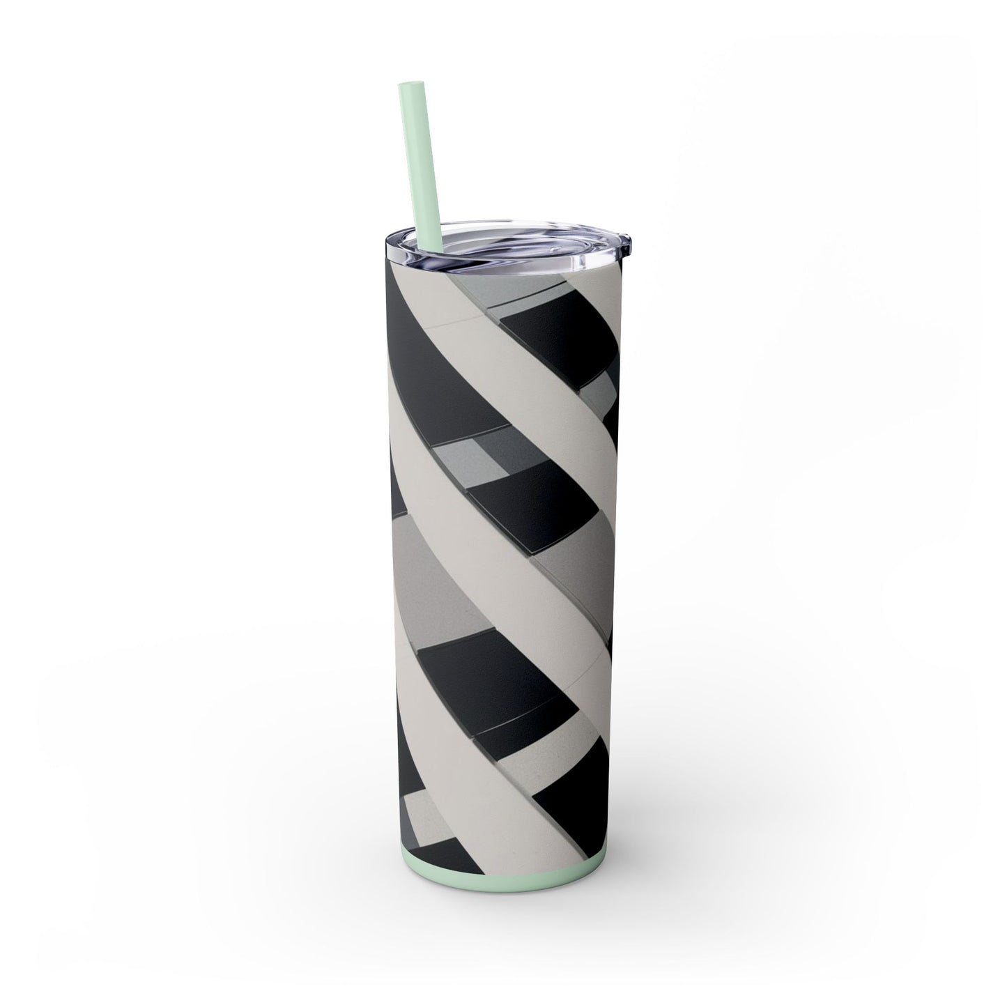 Optical Illusion Skinny Tumbler with Straw, 20oz