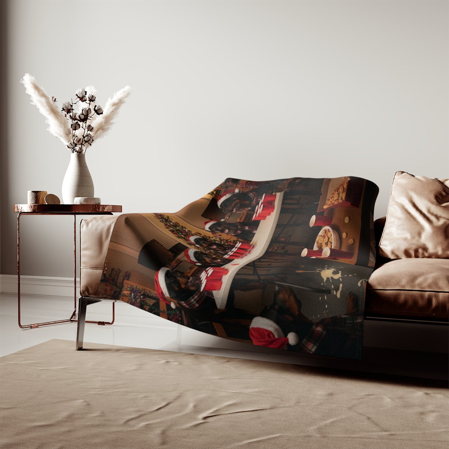 Rottweiler Holiday Party Blanket