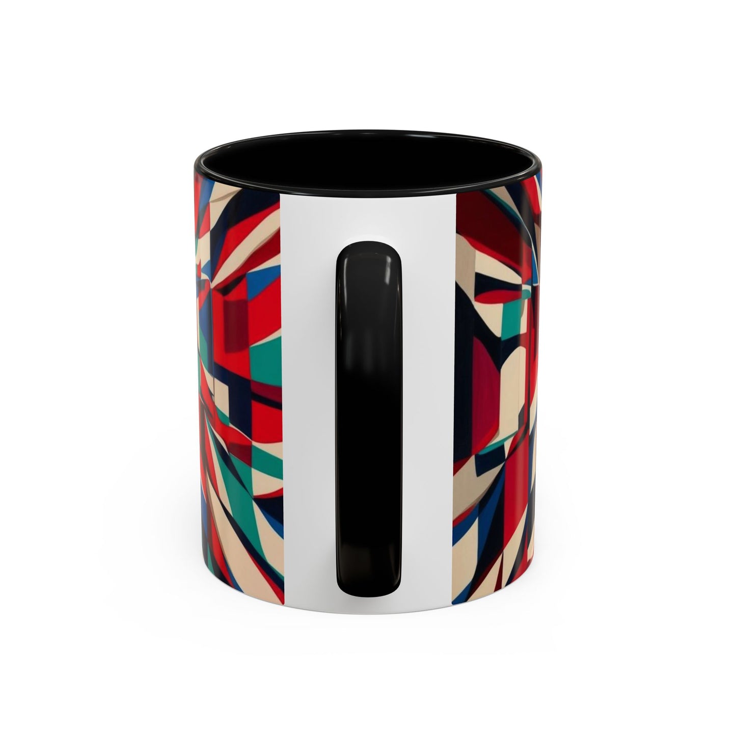 Optical Illusion Accent Mug – Ceramic Coffee Cup