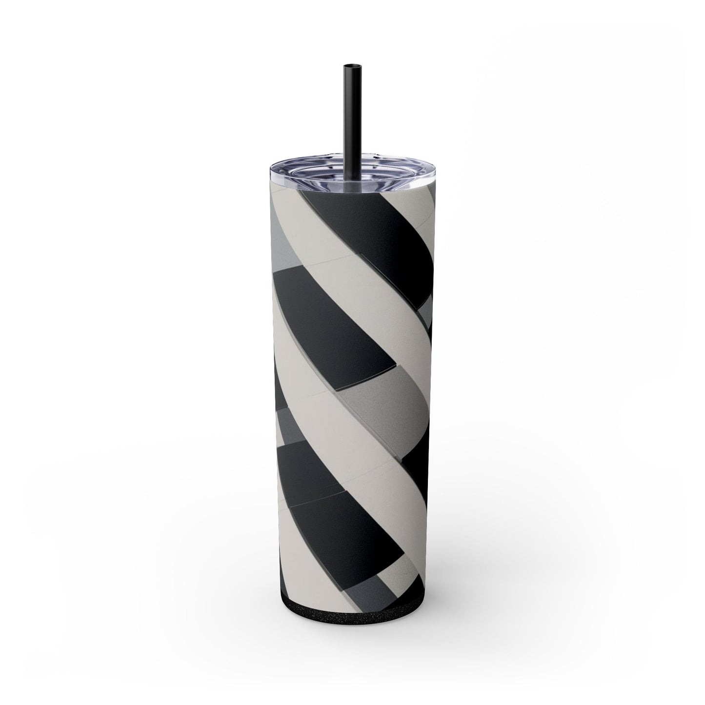 Optical Illusion Skinny Tumbler with Straw, 20oz