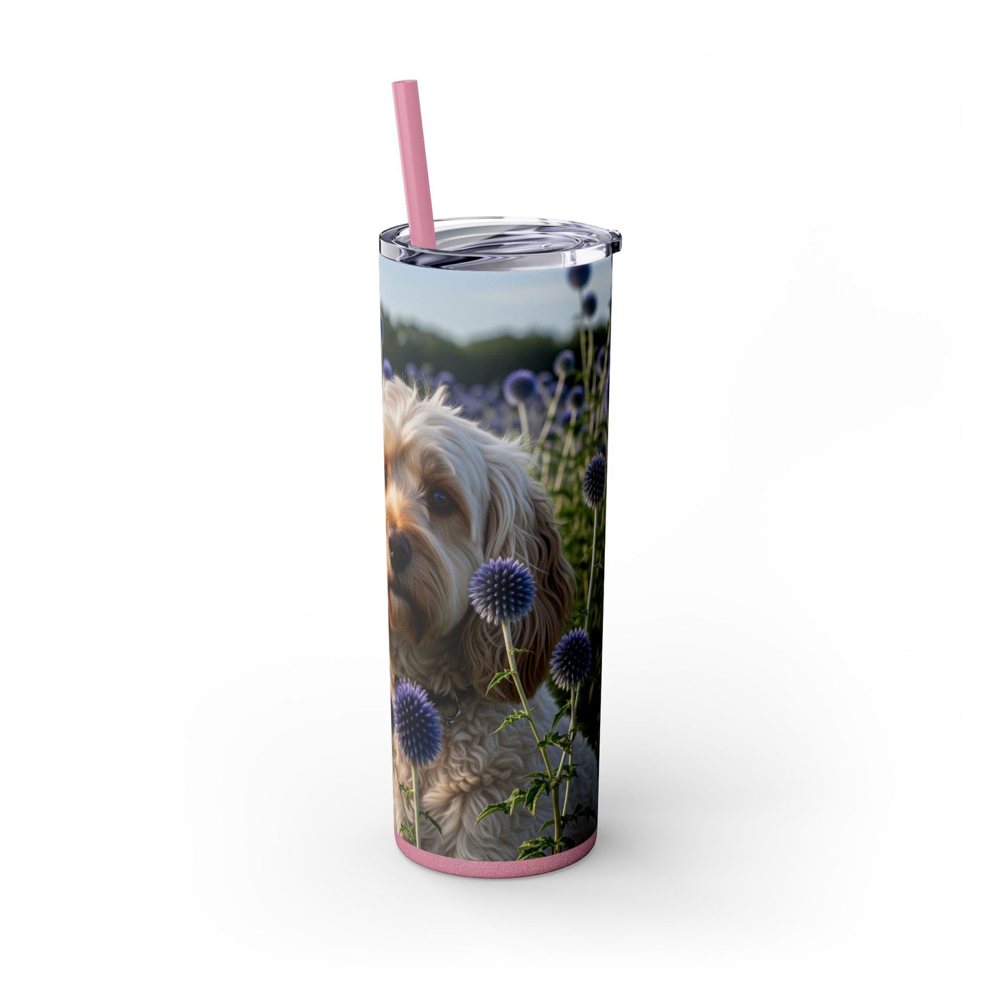 Spoodle Skinny Tumbler with Straw, 20oz