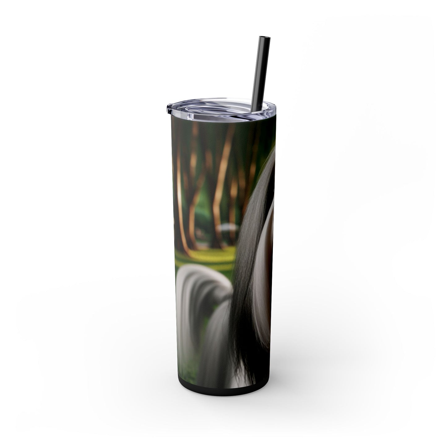 Tibetan Terrier Skinny Tumbler with Straw, 20oz