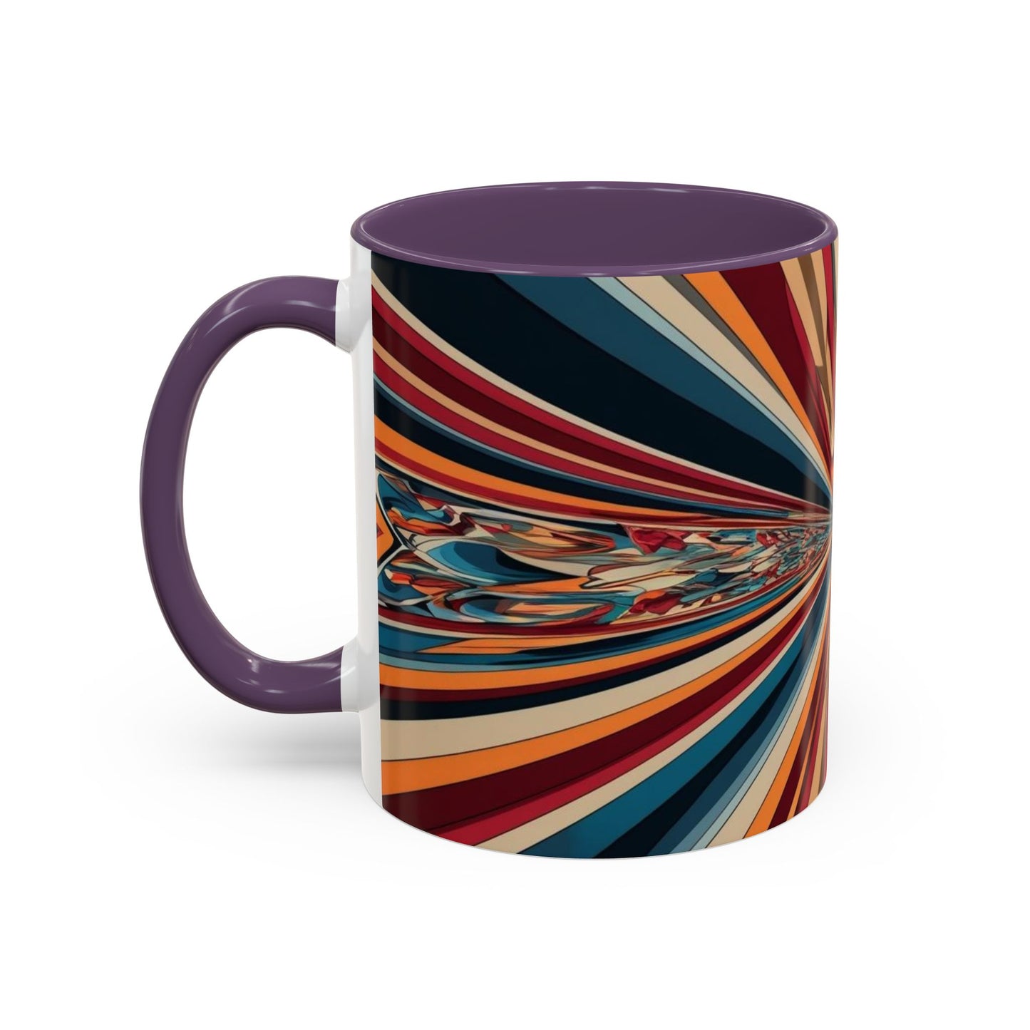 Optical Illusion Accent Mug – Ceramic Coffee Cup